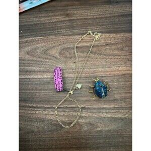 New Betsey Johnson Necklace and Brooch Ladybug designer fashion jewelry